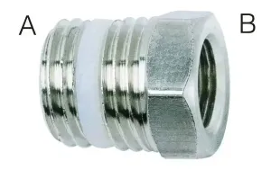 1/2" BSPT X 1/8" BSP THREAD BRASS MALE/FEM REDUCING BUSH