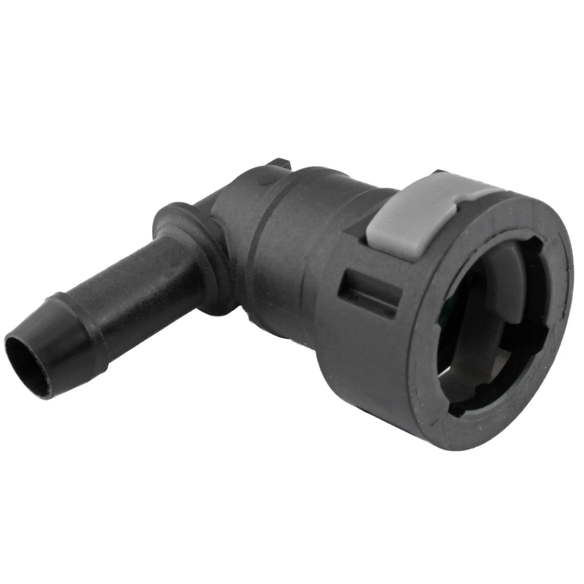 1/2" Steel to 1/2" Nylon Tubing | 90° Push-On | 2ct