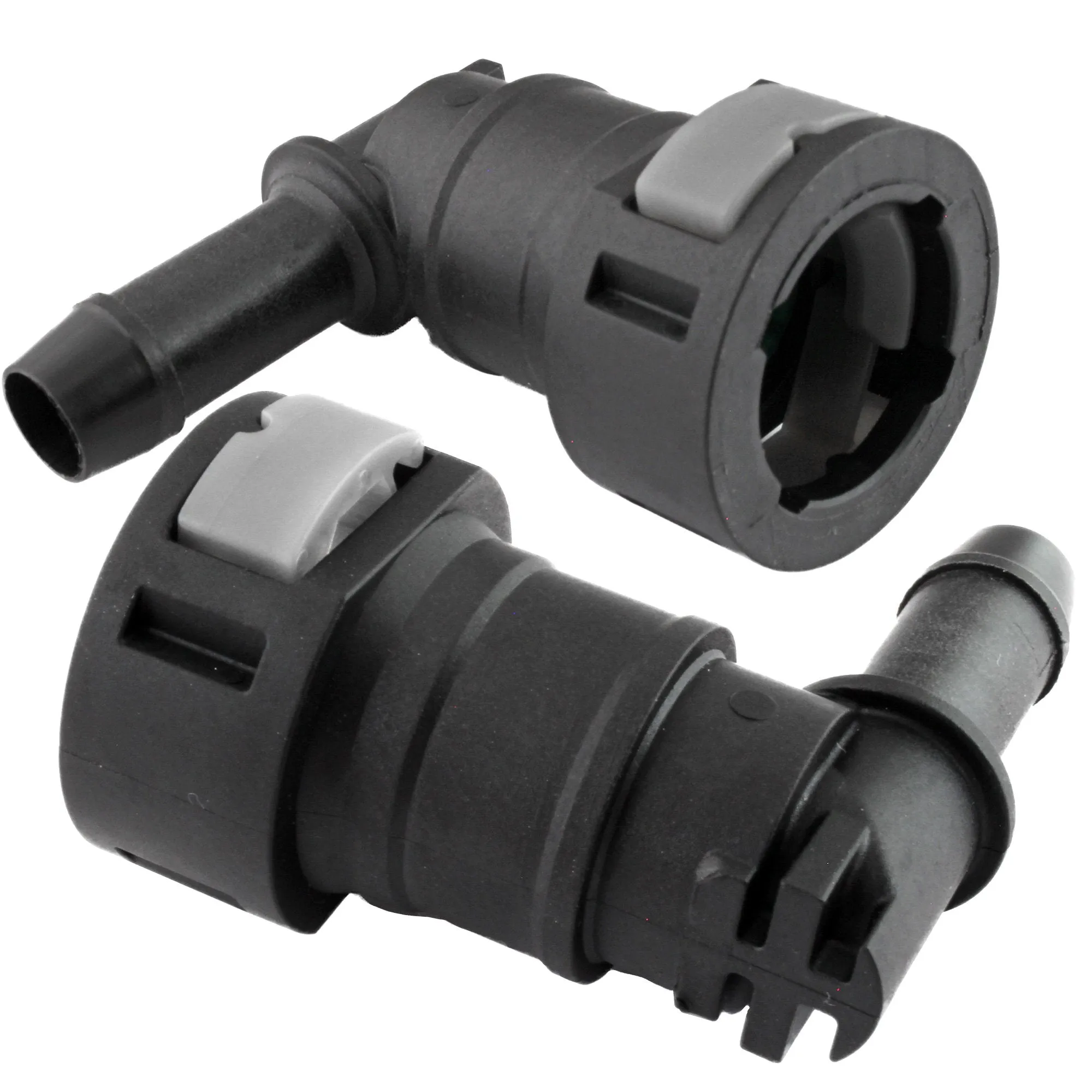 1/2" Steel to 1/2" Nylon Tubing | 90° Push-On | 2ct