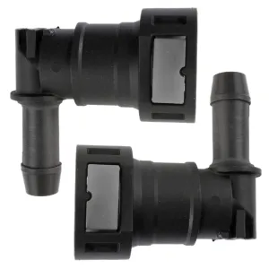 1/2" Steel to 1/2" Nylon Tubing | 90° Push-On | 2ct