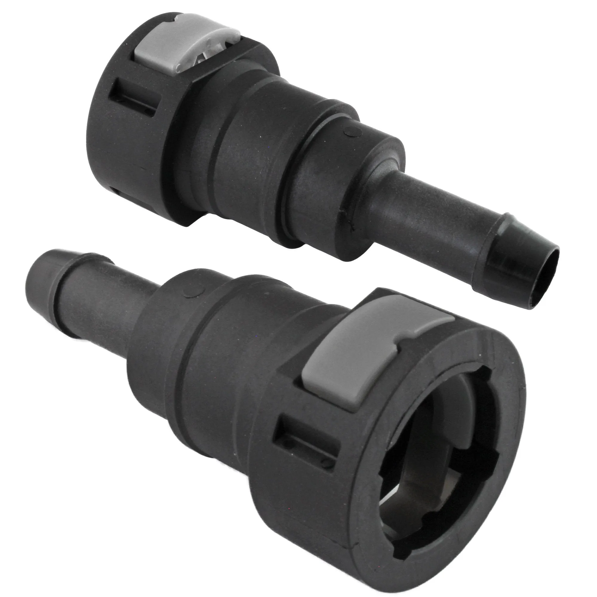1/2" Steel to 1/2" Nylon Tubing | Straight Push-On | 2ct