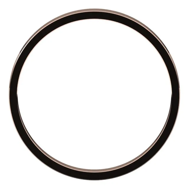 14K Rose Gold Flat Ultra-Light Wedding Band, 2 mm Wide