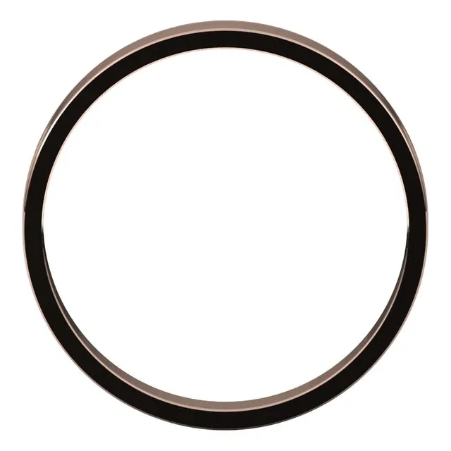 14K Rose Gold Flat Ultra-Light Wedding Band, 3 mm Wide