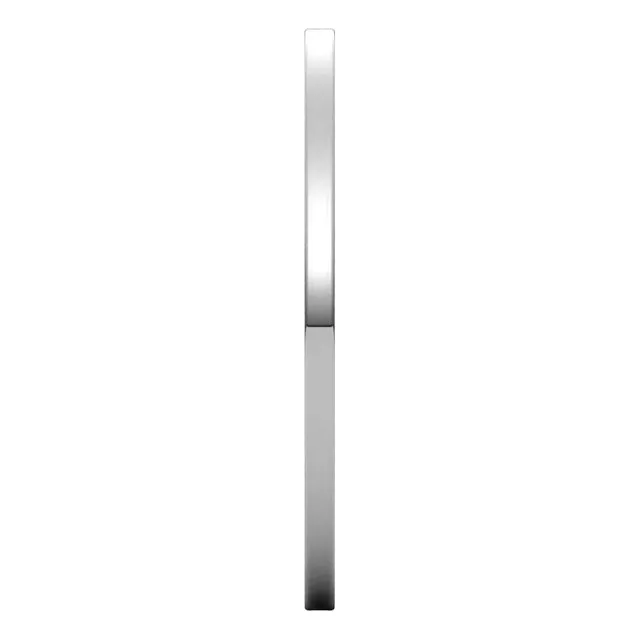 14K White Gold Flat Ultra-Light Wedding Band, 1 mm Wide