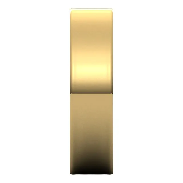 14K Yellow Gold Flat Ultra-Light Wedding Band, 5 mm Wide