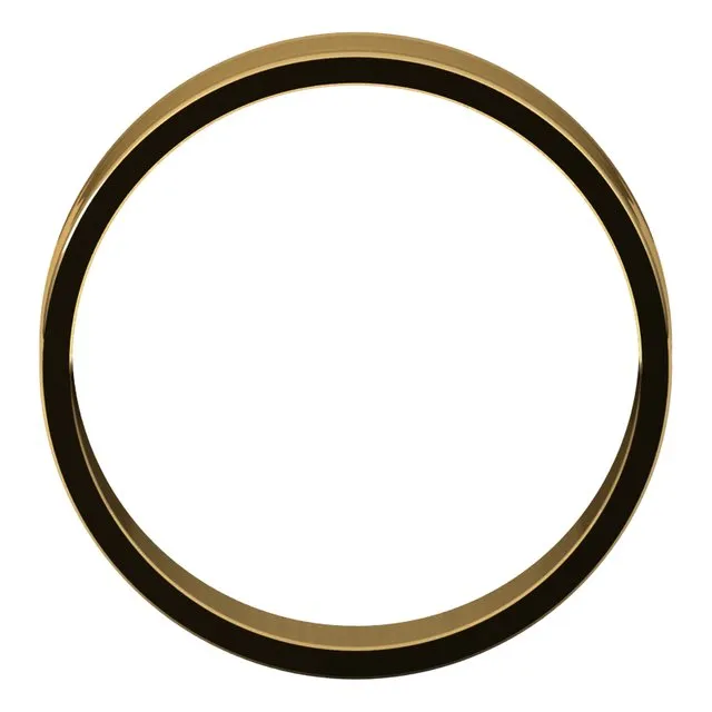 14K Yellow Gold Flat Ultra-Light Wedding Band, 5 mm Wide