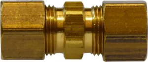 1/4" OD Brass Drilled Thru Compression Union qt