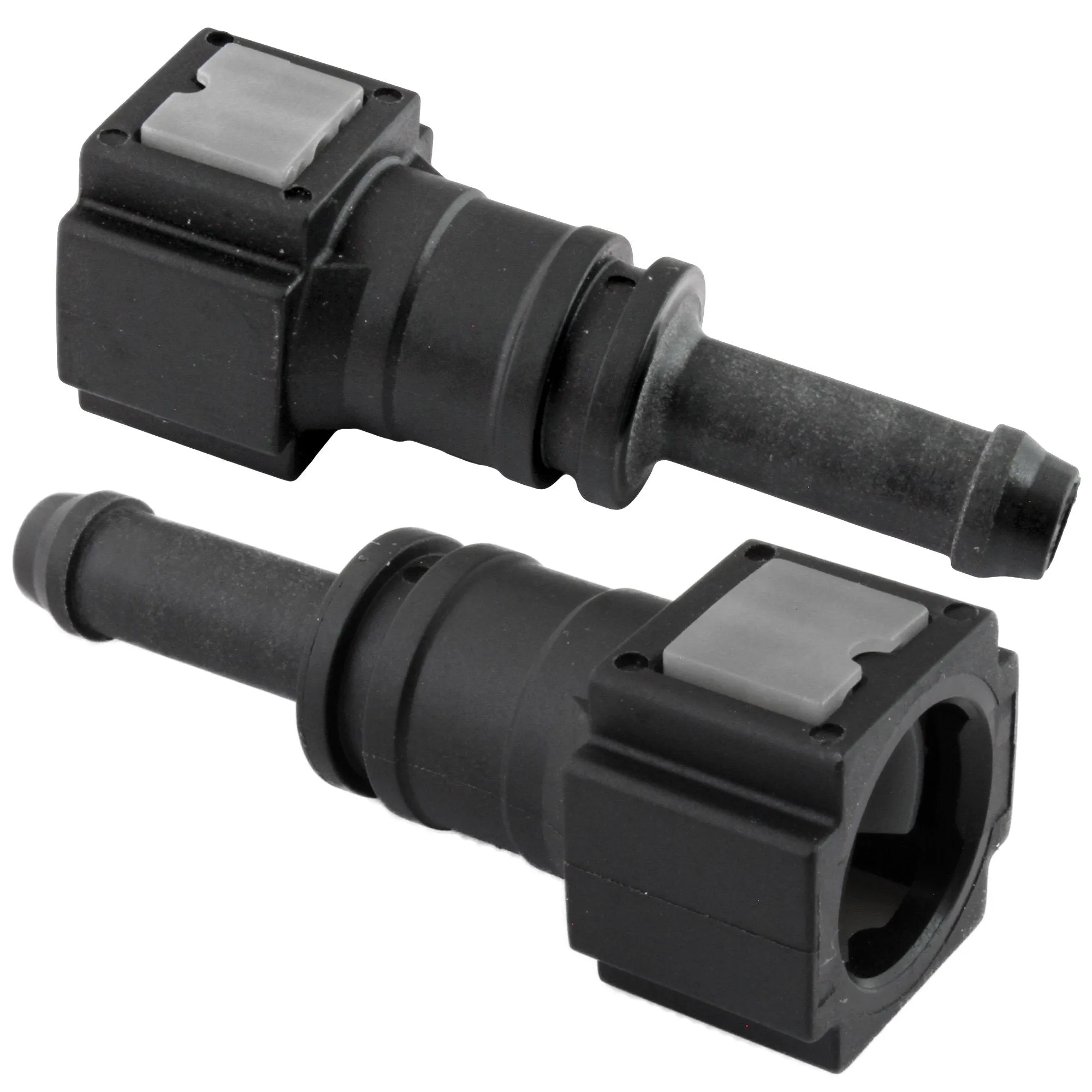 1/4" Steel to 5/16" Nylon Tubing | Straight Push-On | 2ct