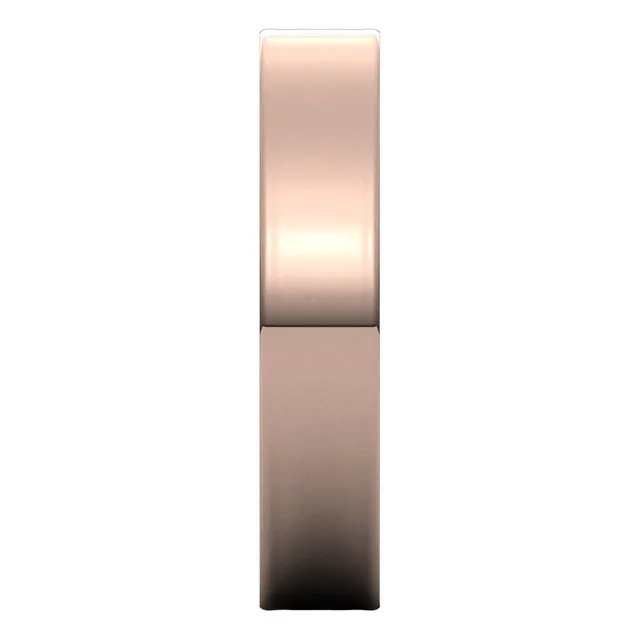 18K Rose Gold Flat Ultra-Light Wedding Band, 4 mm Wide