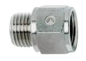 1/8" BSPP MALE X 1/8" BSP FEM PLATED BRASS CONNECTOR