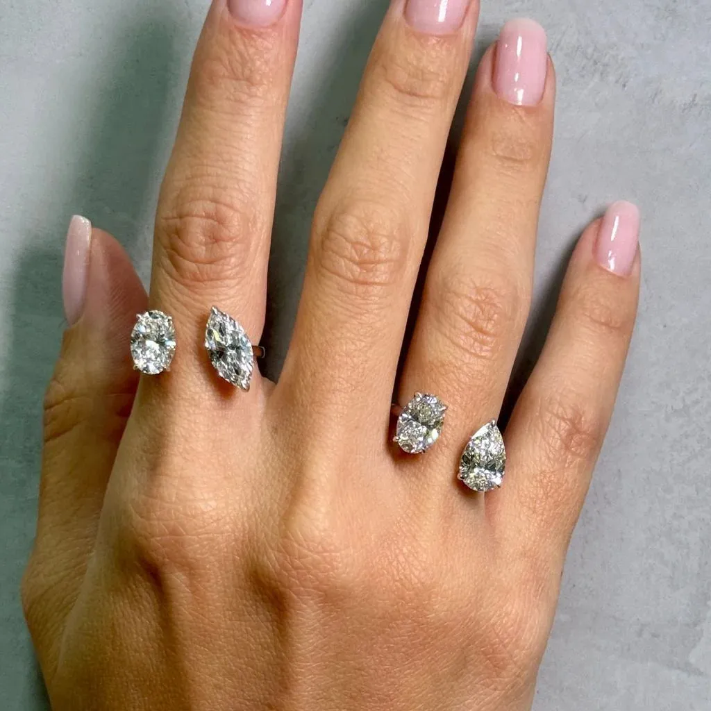 2 2ct Oval & Marquise Ring