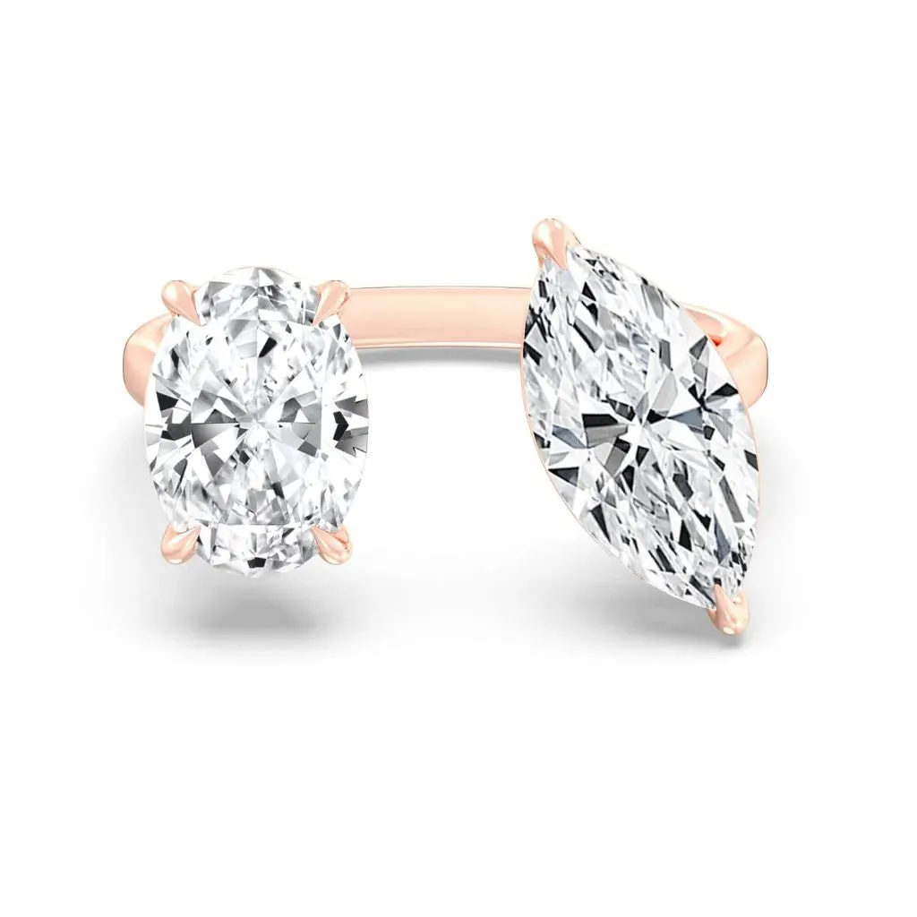 2 2ct Oval & Marquise Ring