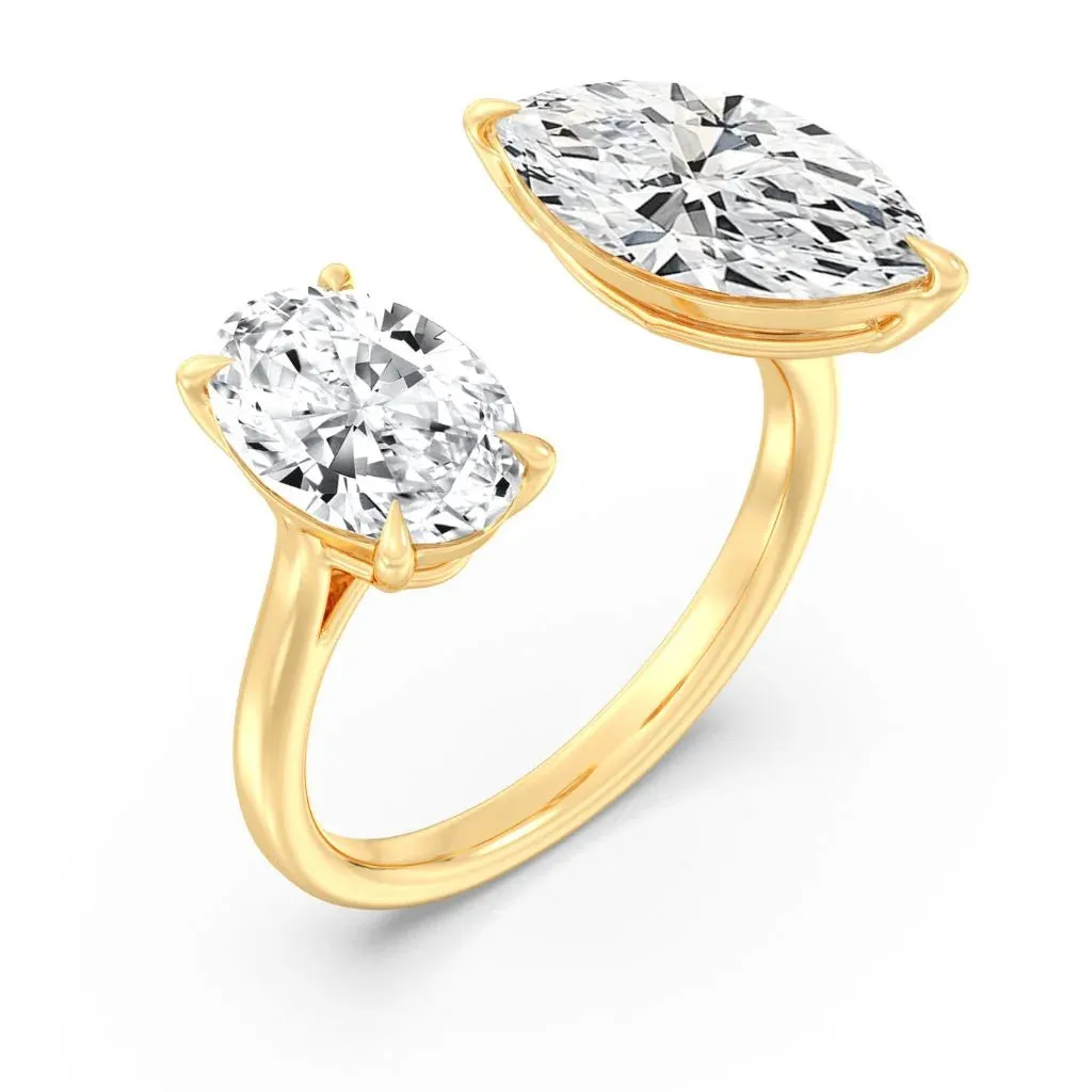2 2ct Oval & Marquise Ring