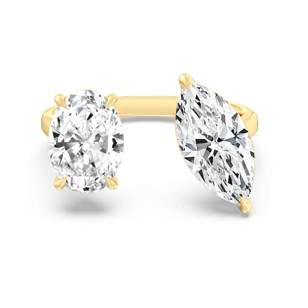 2 2ct Oval & Marquise Ring