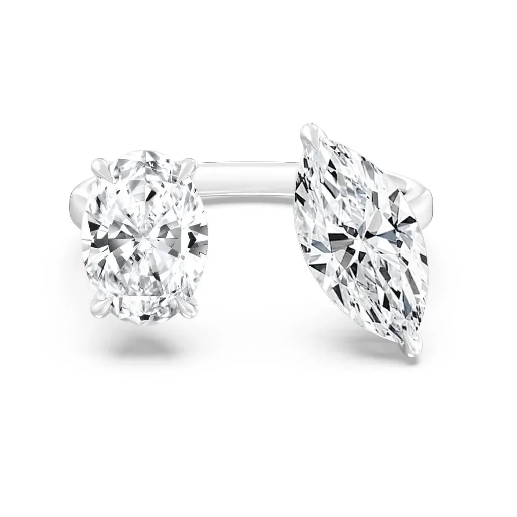 2 2ct Oval & Marquise Ring