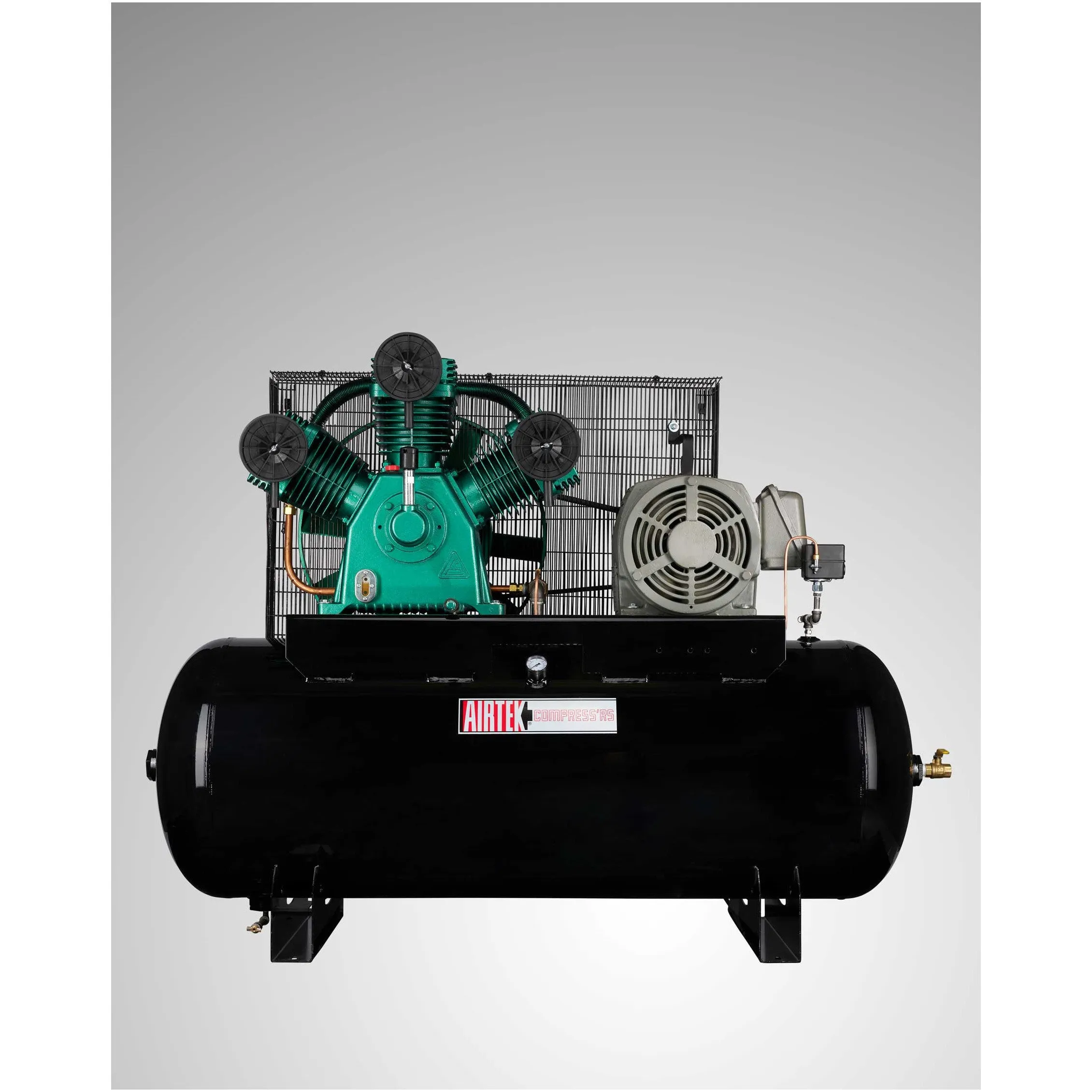 20 HP 240 Gallons Double Stage Horizontal Electric Industrial Air Compressor