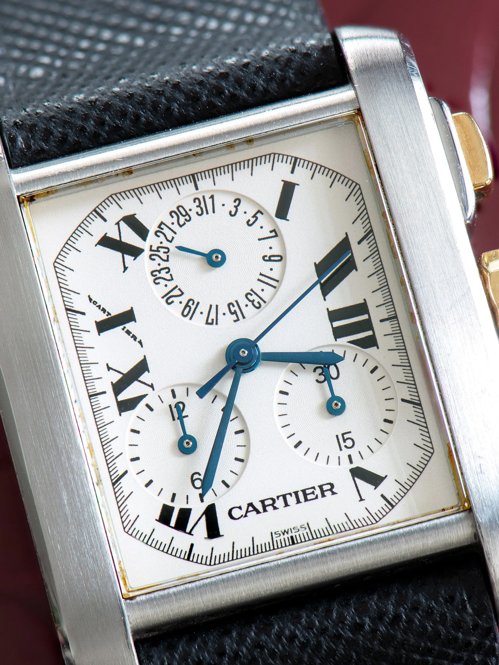 2000s Cartier Two-Tone Tank Francaise Chrono Reflex (Ref. 2303 / W51004Q4) Quartz