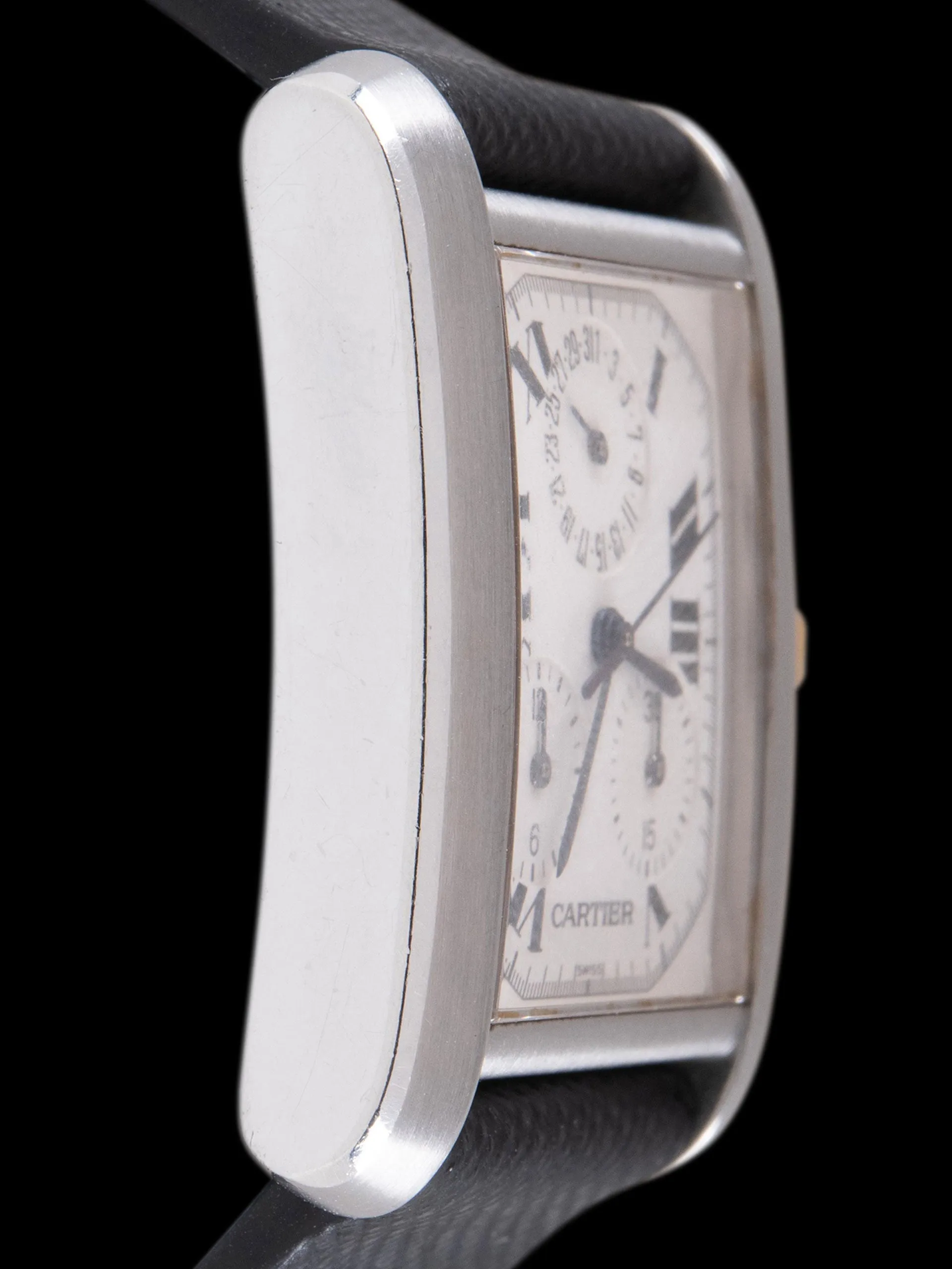 2000s Cartier Two-Tone Tank Francaise Chrono Reflex (Ref. 2303 / W51004Q4) Quartz