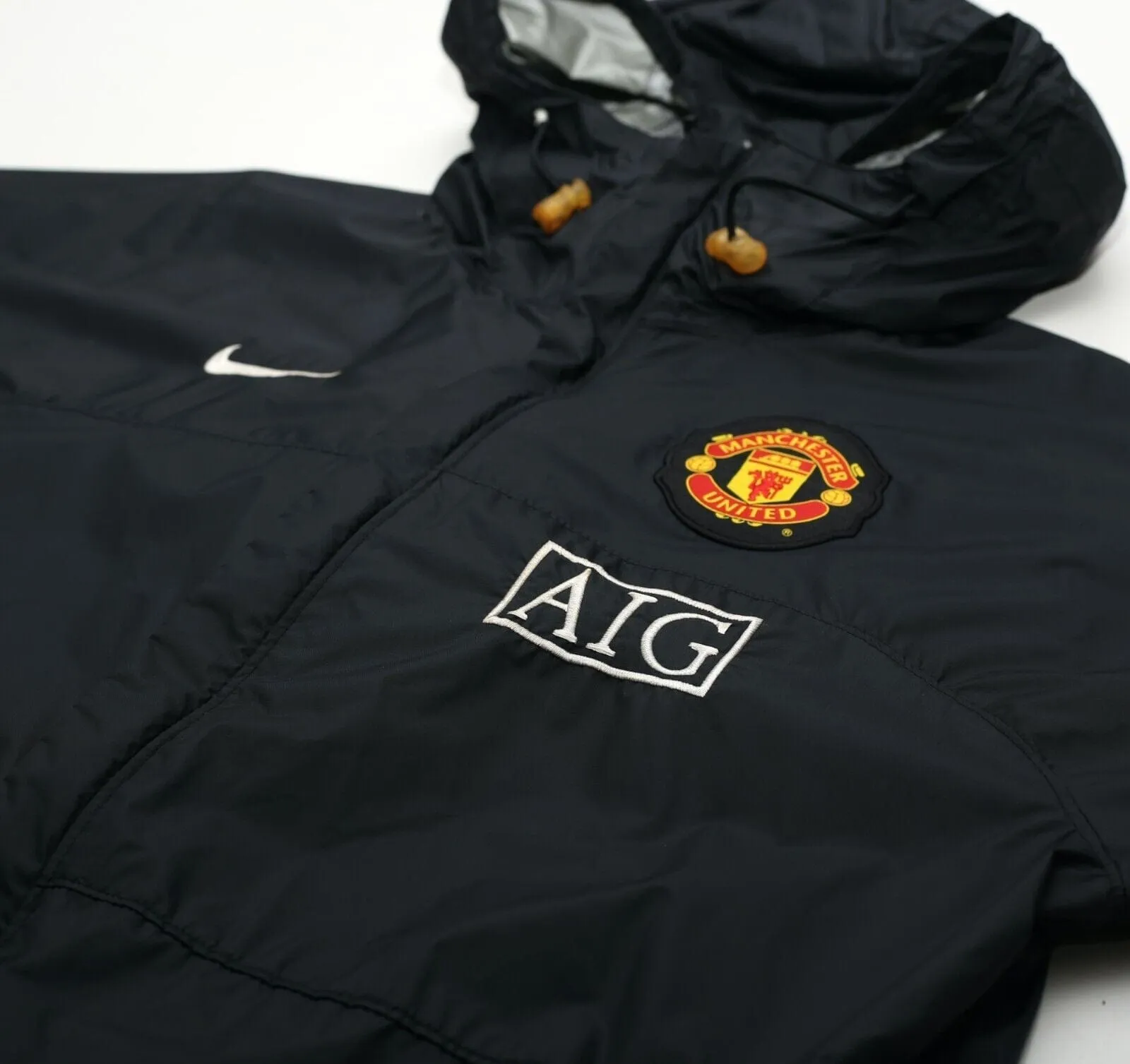 2006/08 Manchester United Vintage Nike Football Hooded Rain Jacket (M)