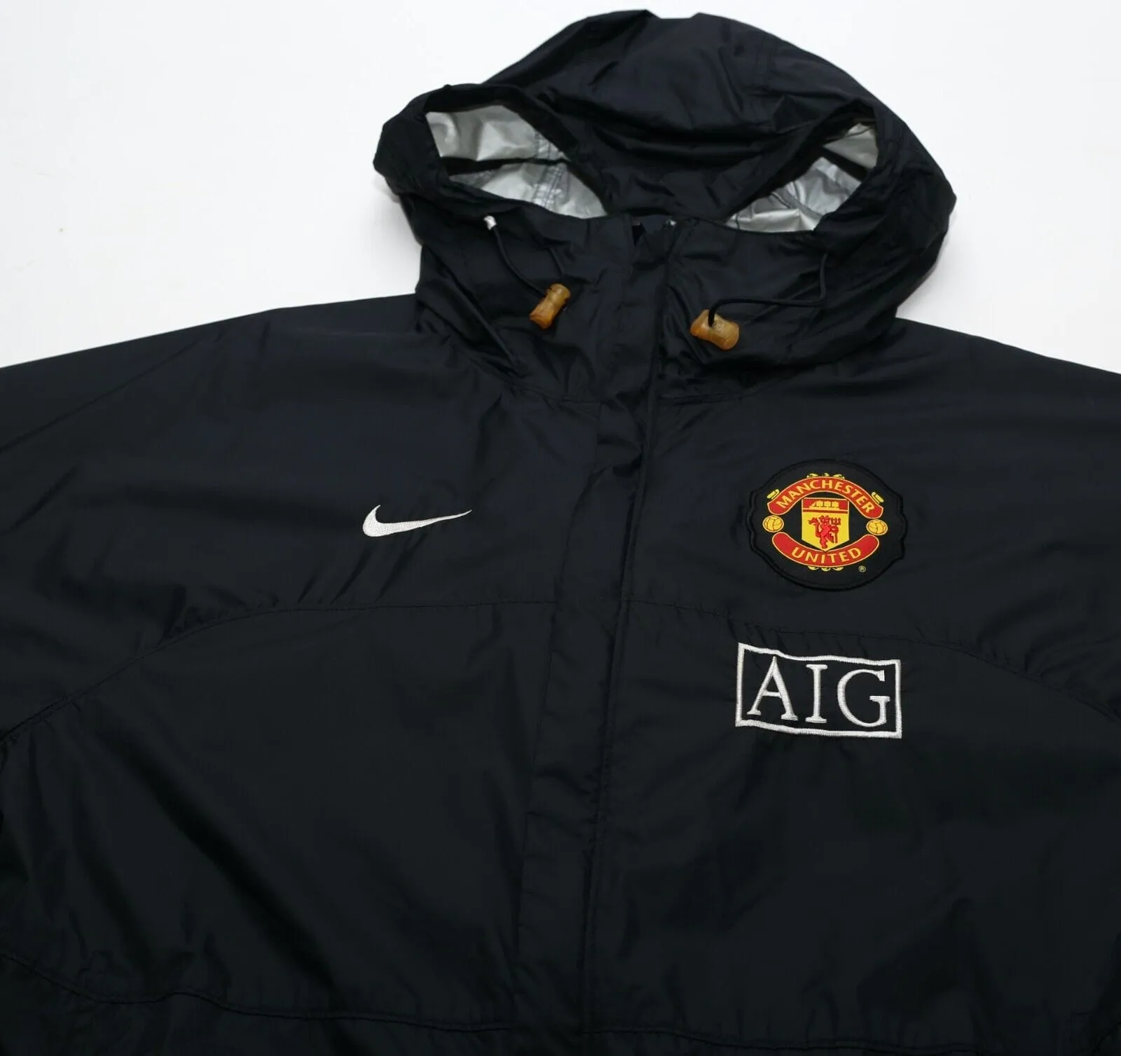 2006/08 Manchester United Vintage Nike Football Hooded Rain Jacket (M)