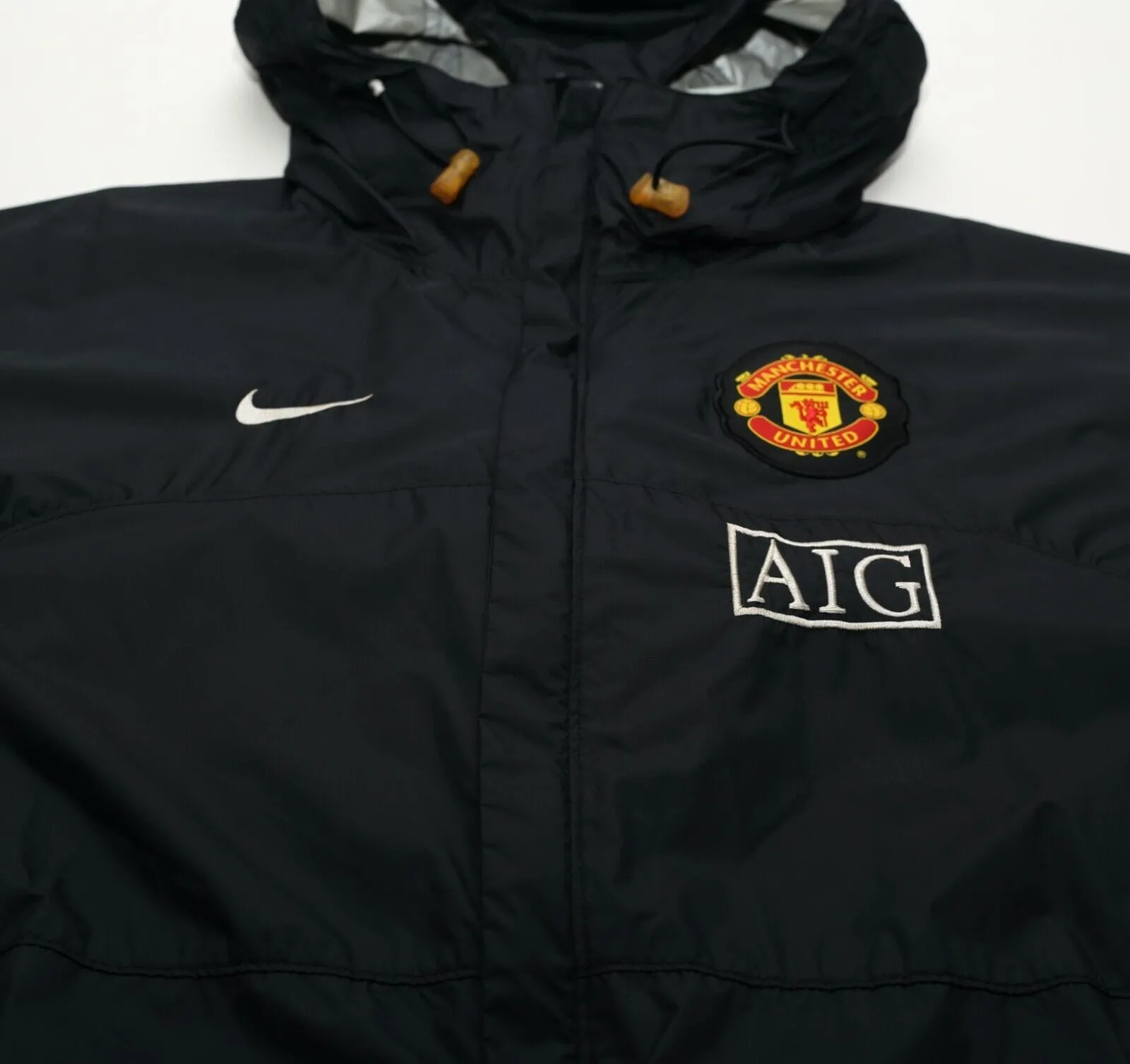 2006/08 Manchester United Vintage Nike Football Hooded Rain Jacket (M)