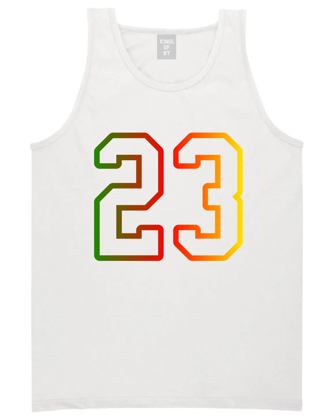 23 Cement Print Colorful Jersey Tank Top