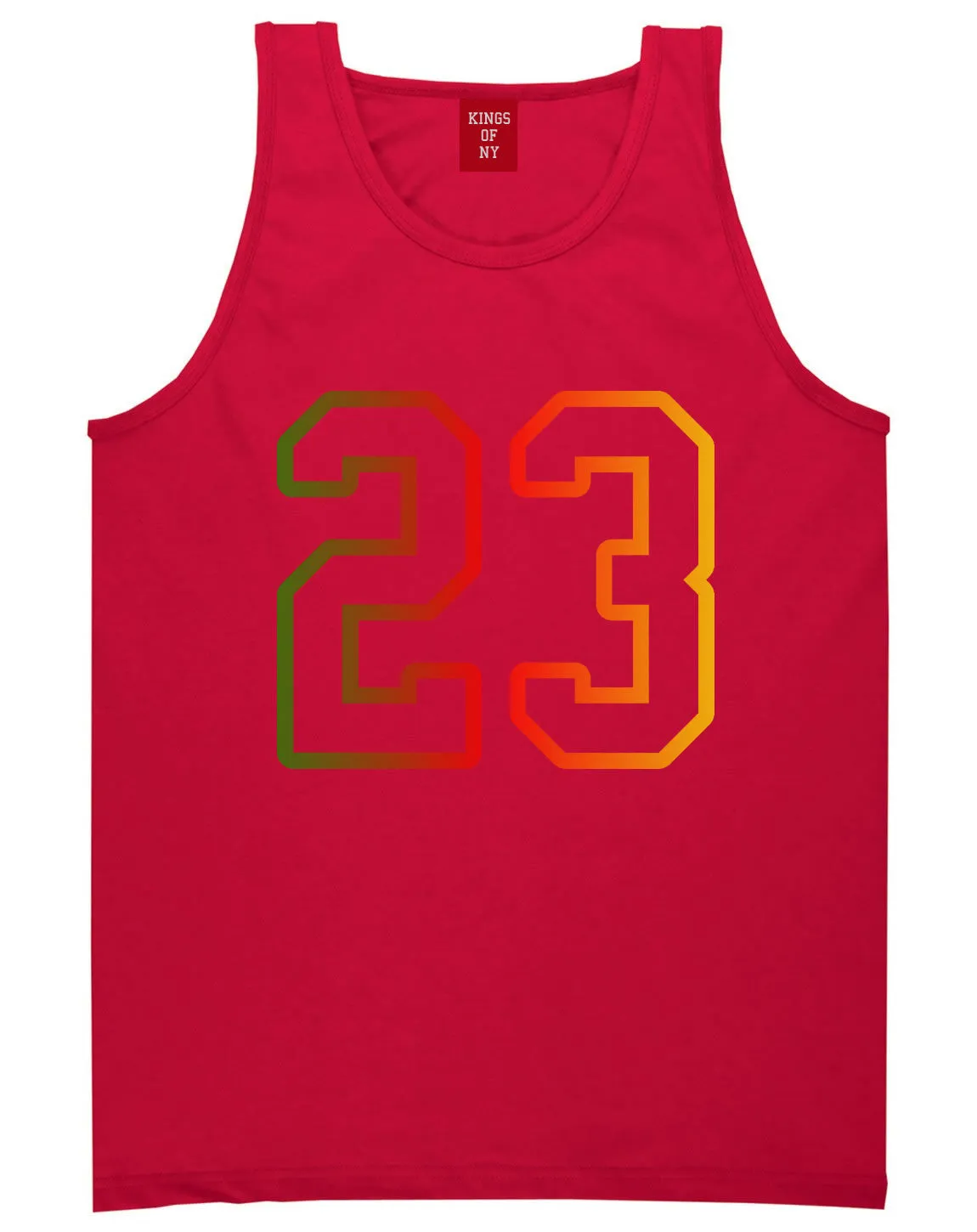 23 Cement Print Colorful Jersey Tank Top