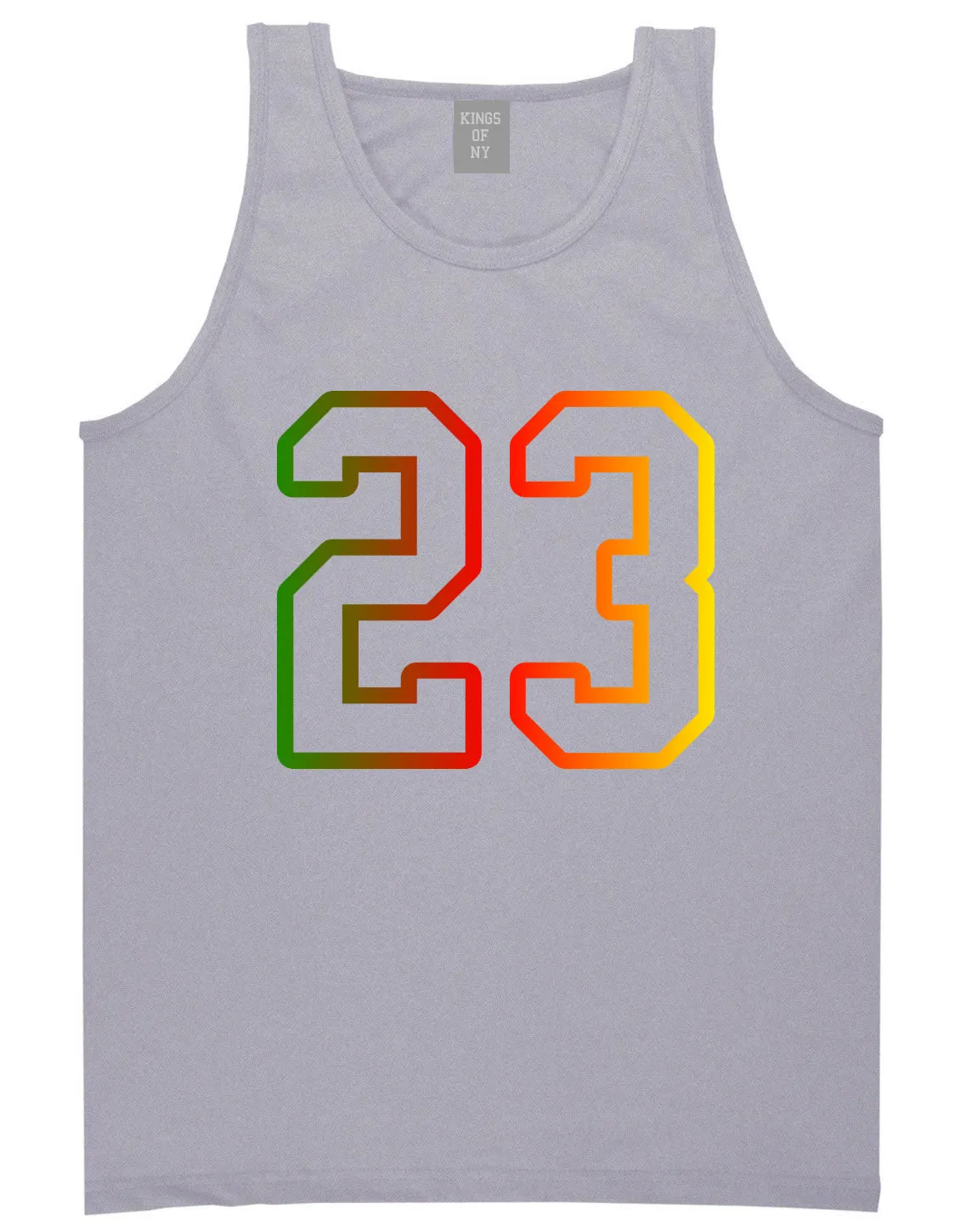 23 Cement Print Colorful Jersey Tank Top