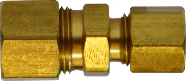 3/8" OD X 5/16" OD Brass Reducing Compression Union