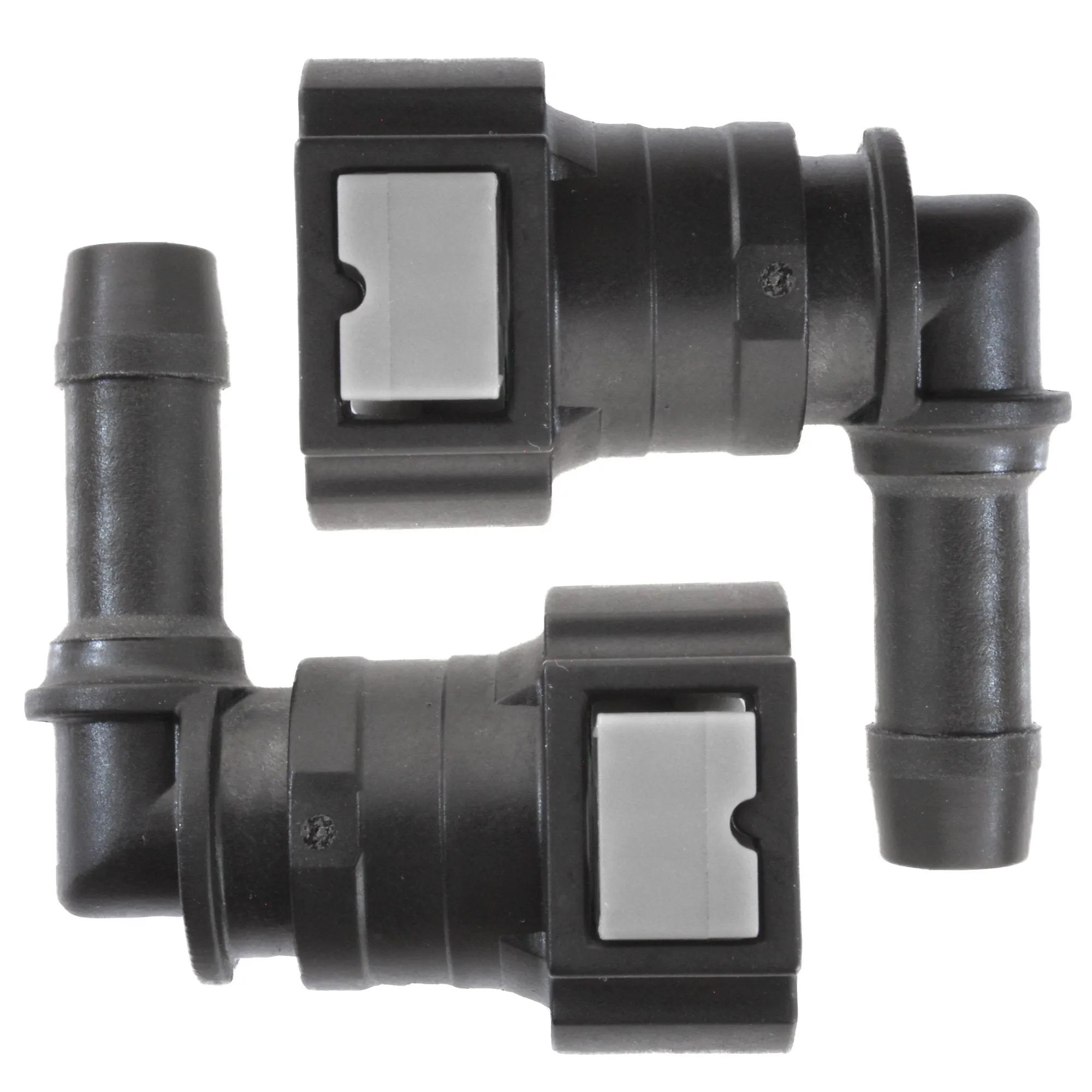 3/8" Steel to 3/8" Nylon Tubing | 90° Push-On | 2ct