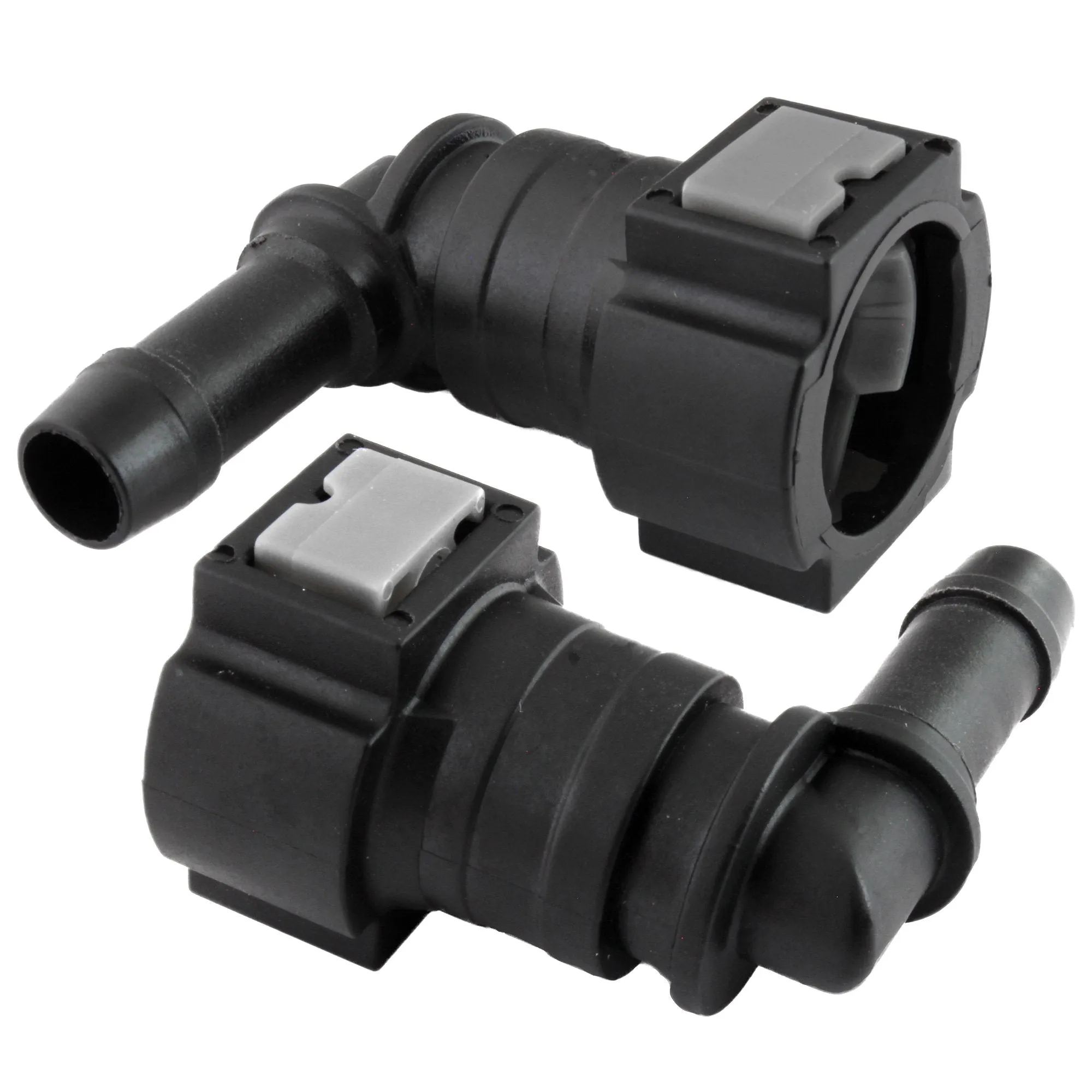 3/8" Steel to 3/8" Nylon Tubing | 90° Push-On | 2ct