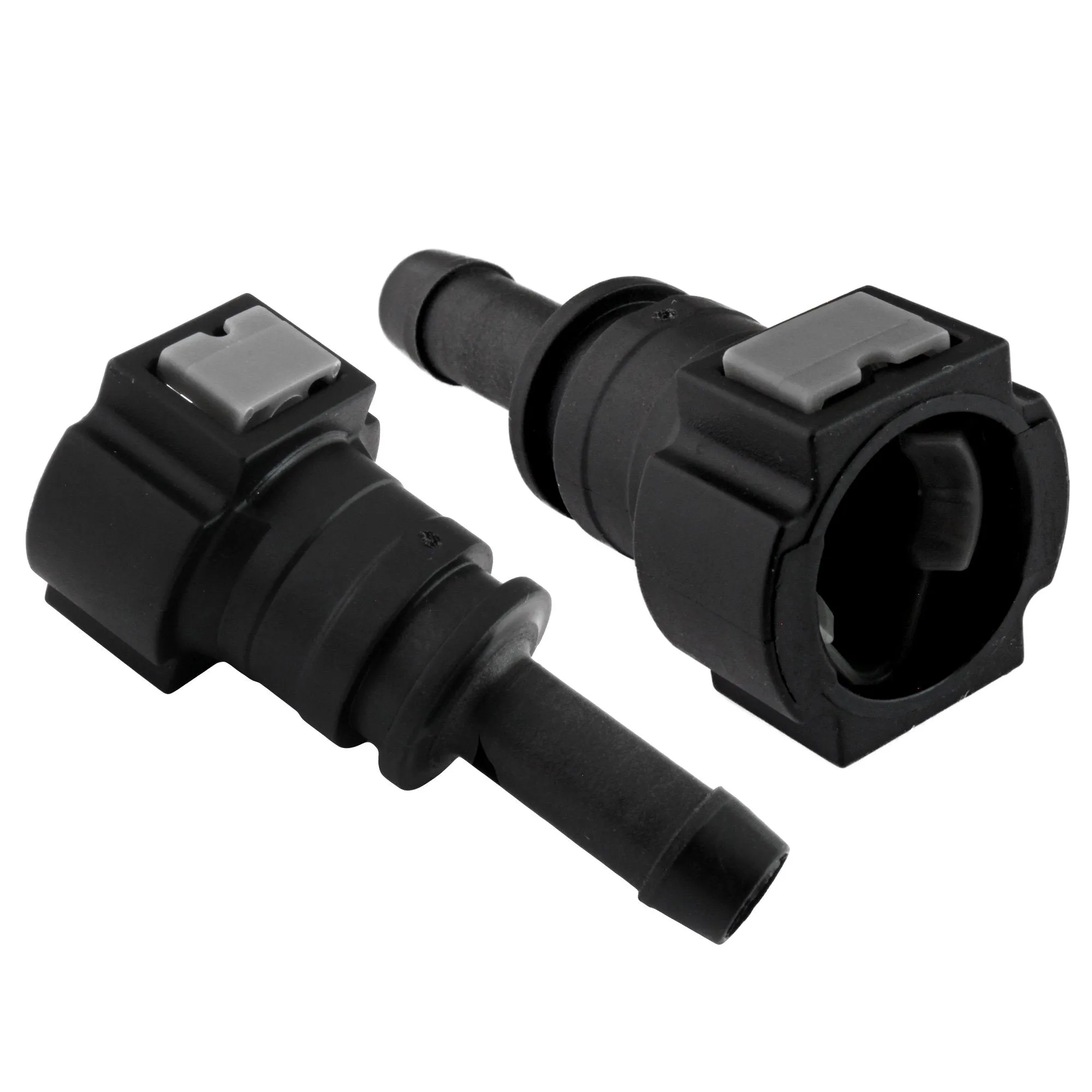 3/8" Steel to 3/8" Nylon Tubing | Straight Push-On | 2ct