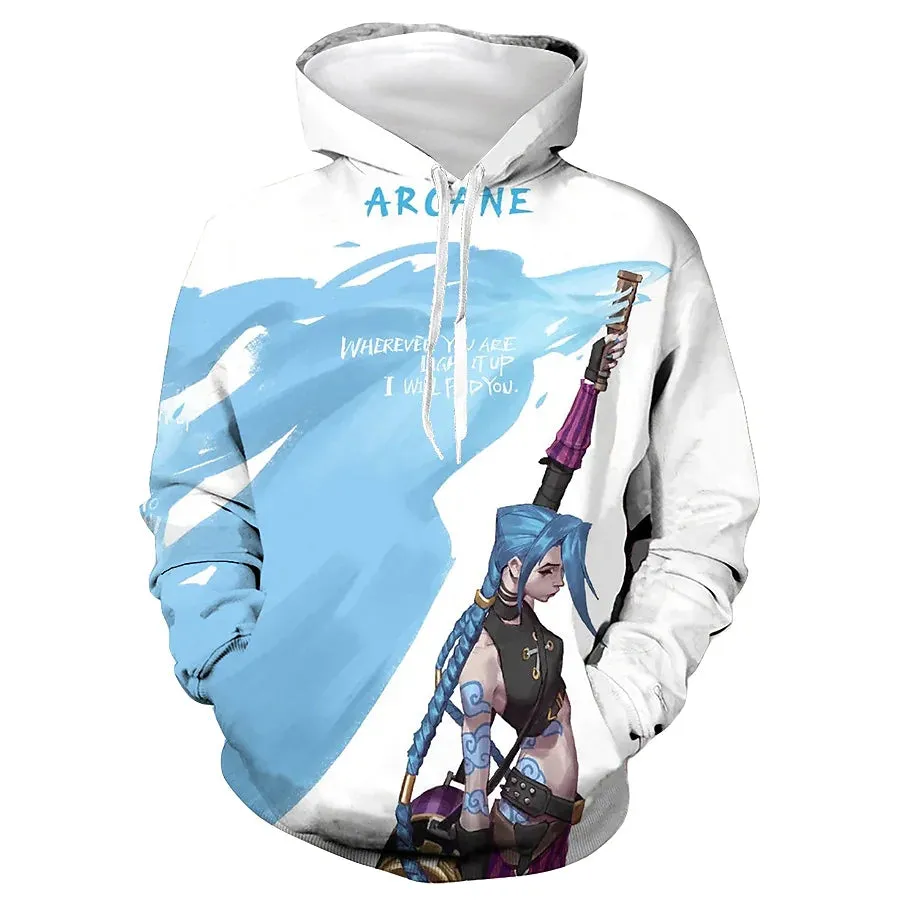 3D PRINT HOODIES WITH ANIME SERIES Print