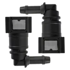 5/16" Steel to 5/16" Nylon Tubing | 90° Push-On | 2ct