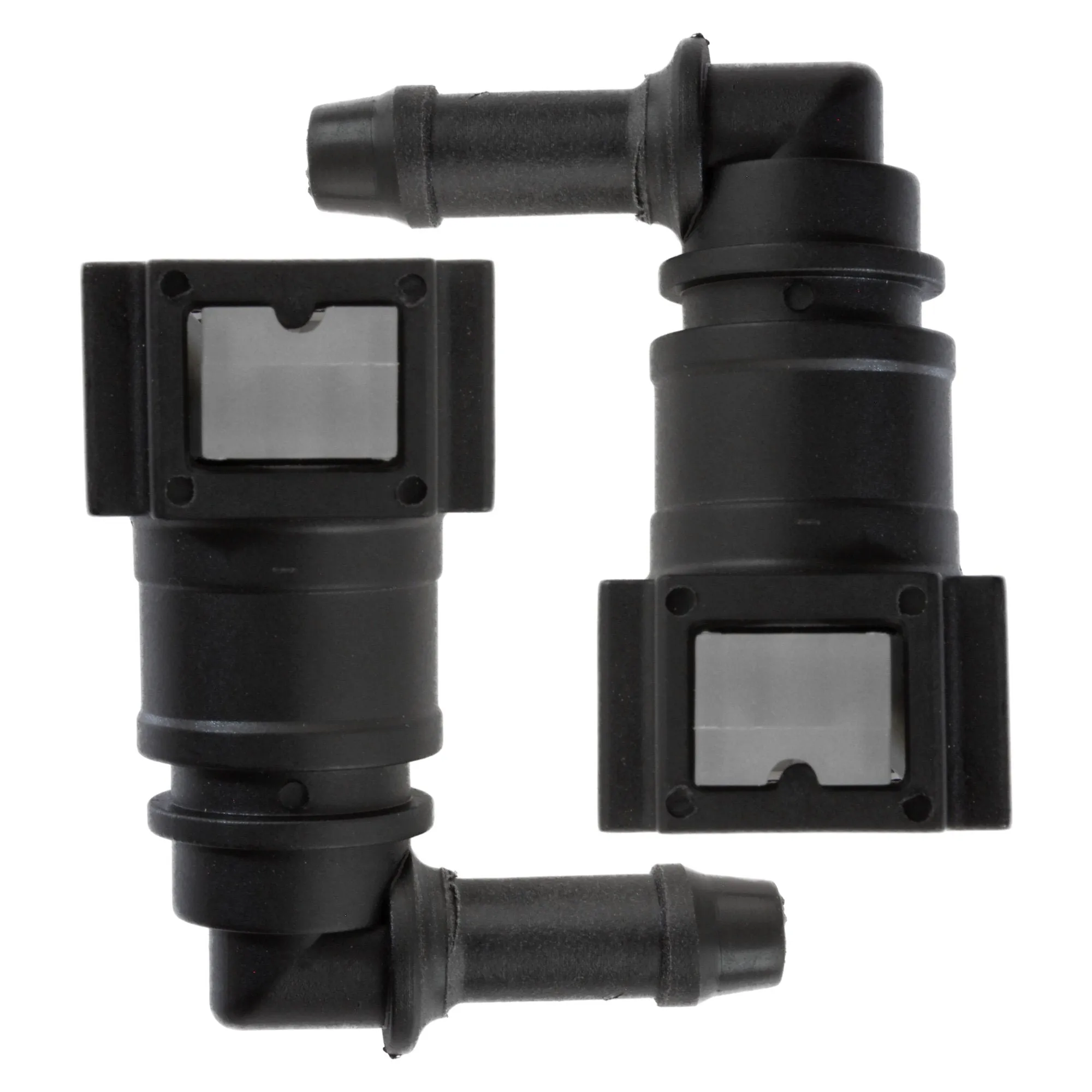 5/16" Steel to 5/16" Nylon Tubing | 90° Push-On | 2ct