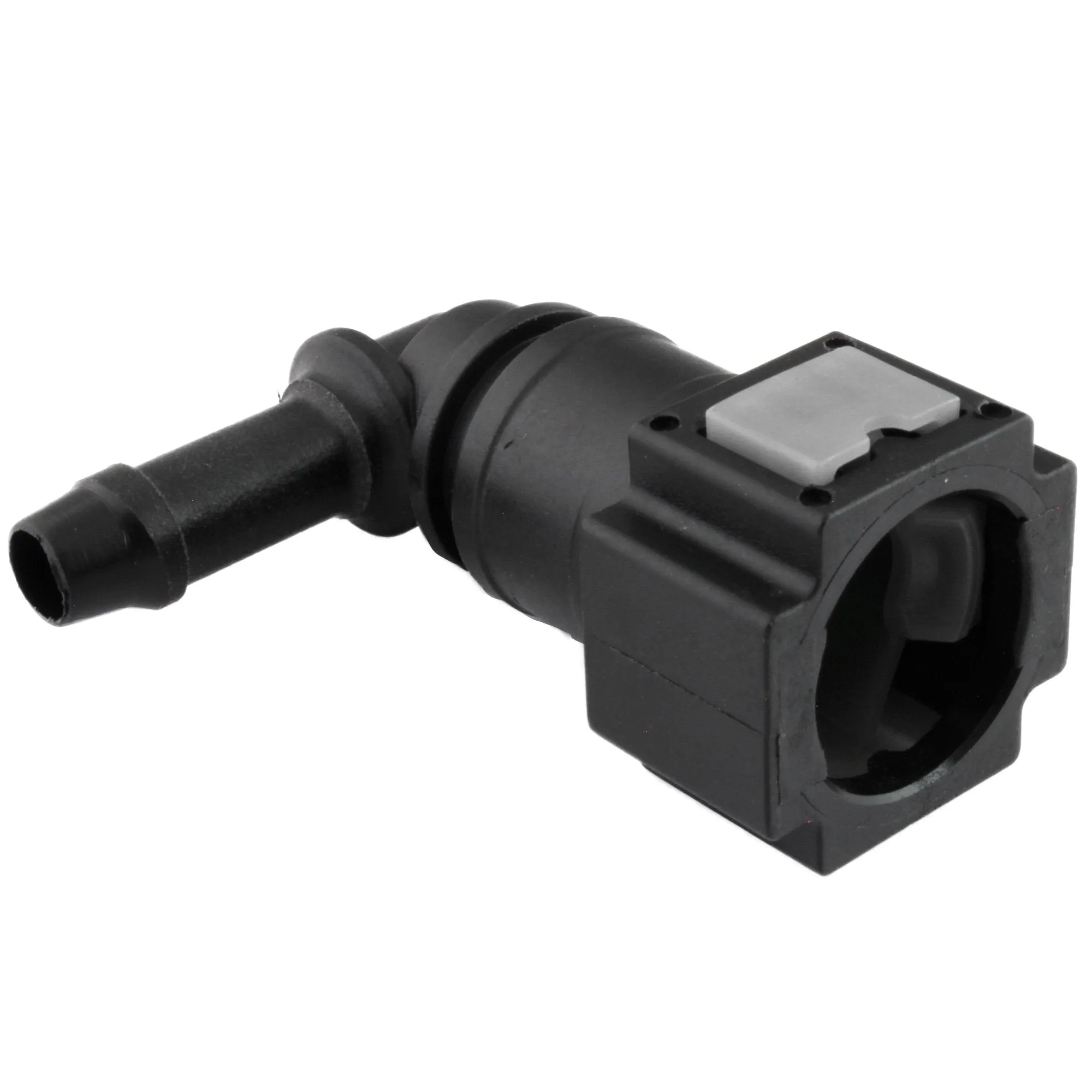 5/16" Steel to 5/16" Nylon Tubing | 90° Push-On | 2ct