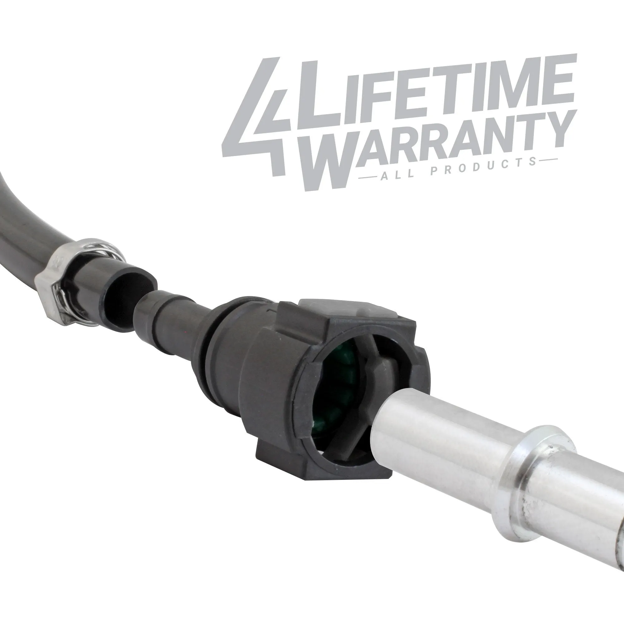 5/16" Steel to 5/16" Nylon Tubing | Straight Push-On | 2ct