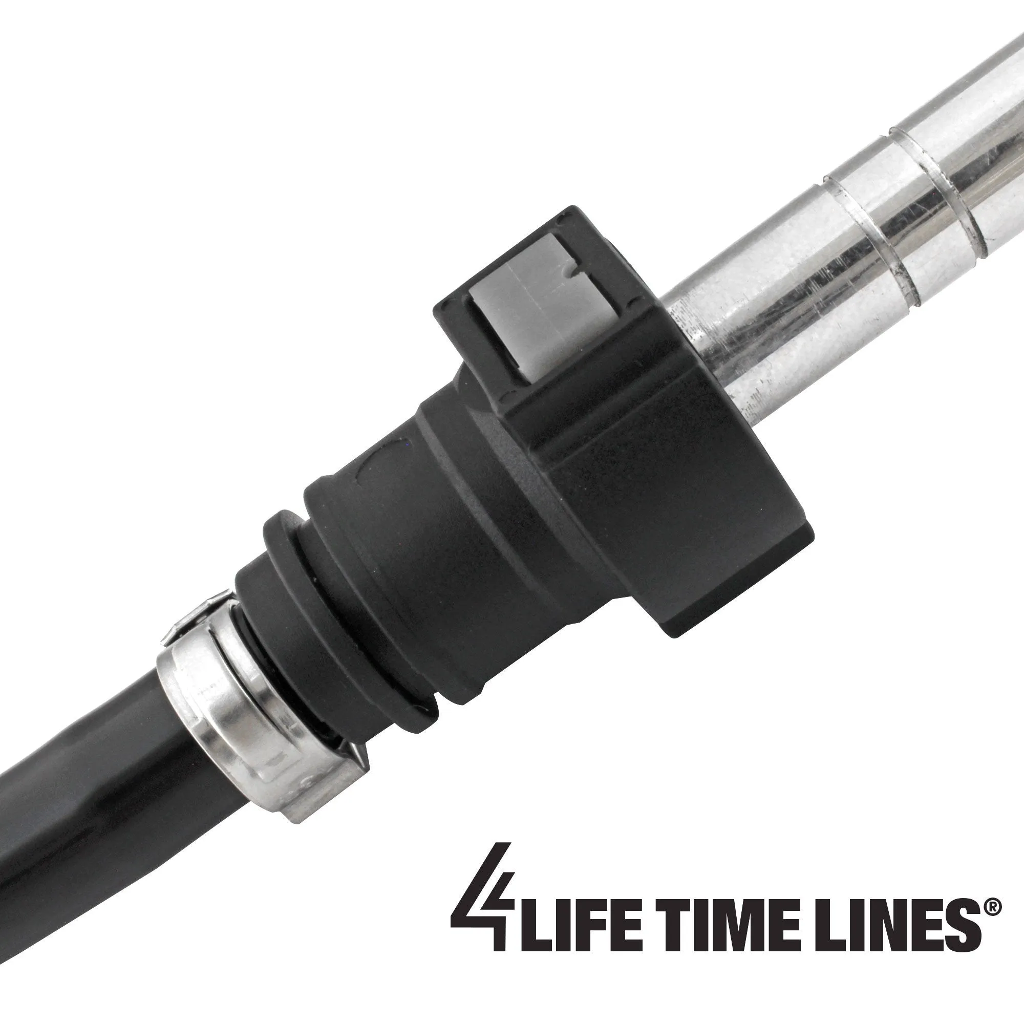 5/16" Steel to 5/16" Nylon Tubing | Straight Push-On | 2ct