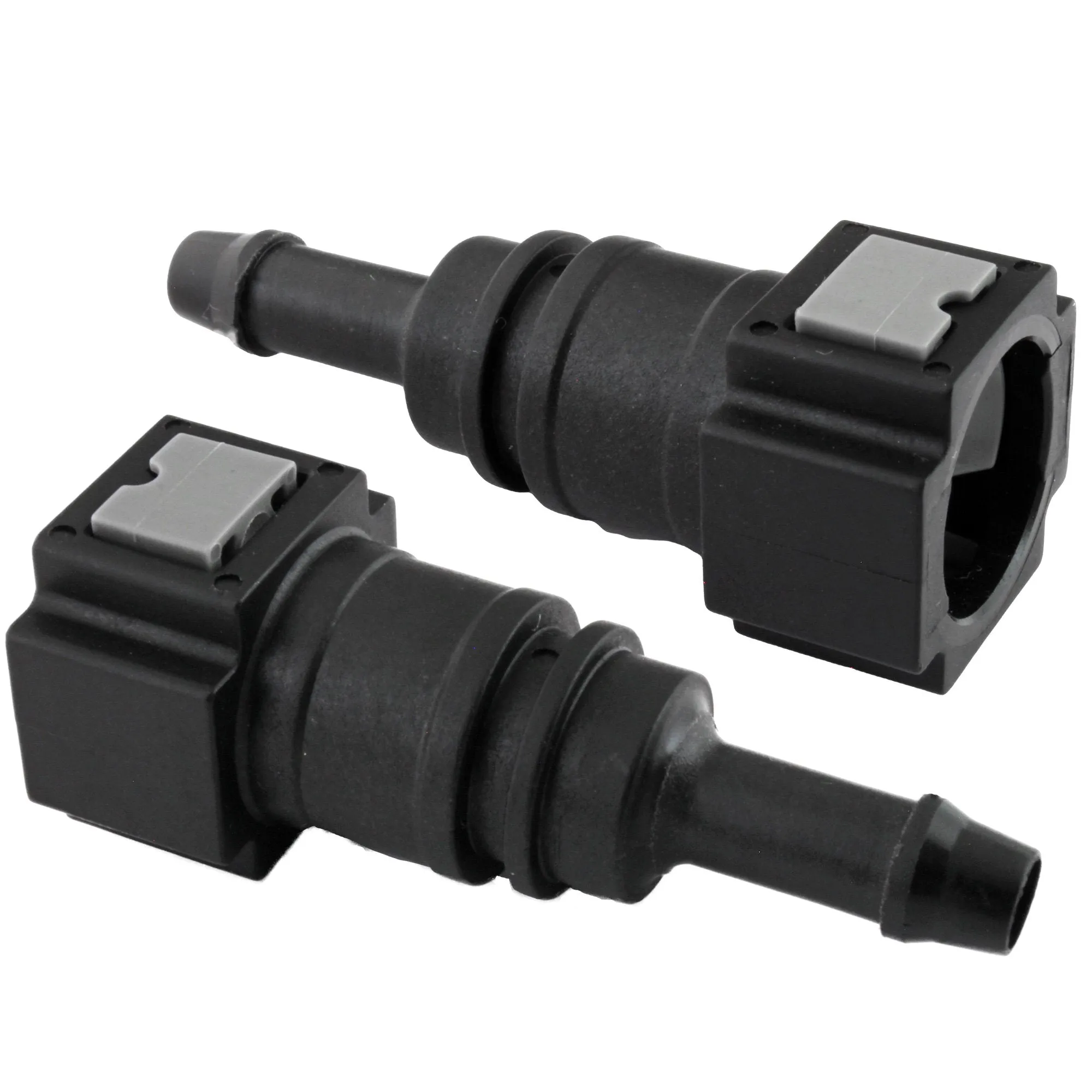 5/16" Steel to 5/16" Nylon Tubing | Straight Push-On | 2ct