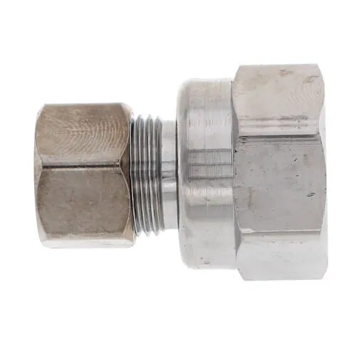 5/8” X 1/2” Lead Free Brass Compression Chrome Plated Reducing Union qt