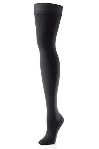 ActiLymph Class 2 Thigh Length Compression Stockings Black Large Closed Toe