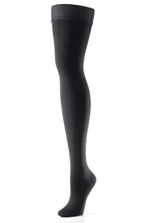 ActiLymph Class 2 Thigh Length Compression Stockings Black Large Closed Toe