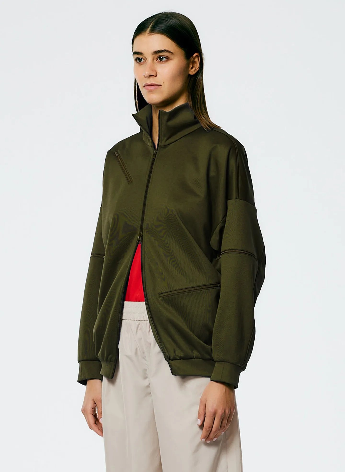 Active Knit Zipper Detailed Track Jacket