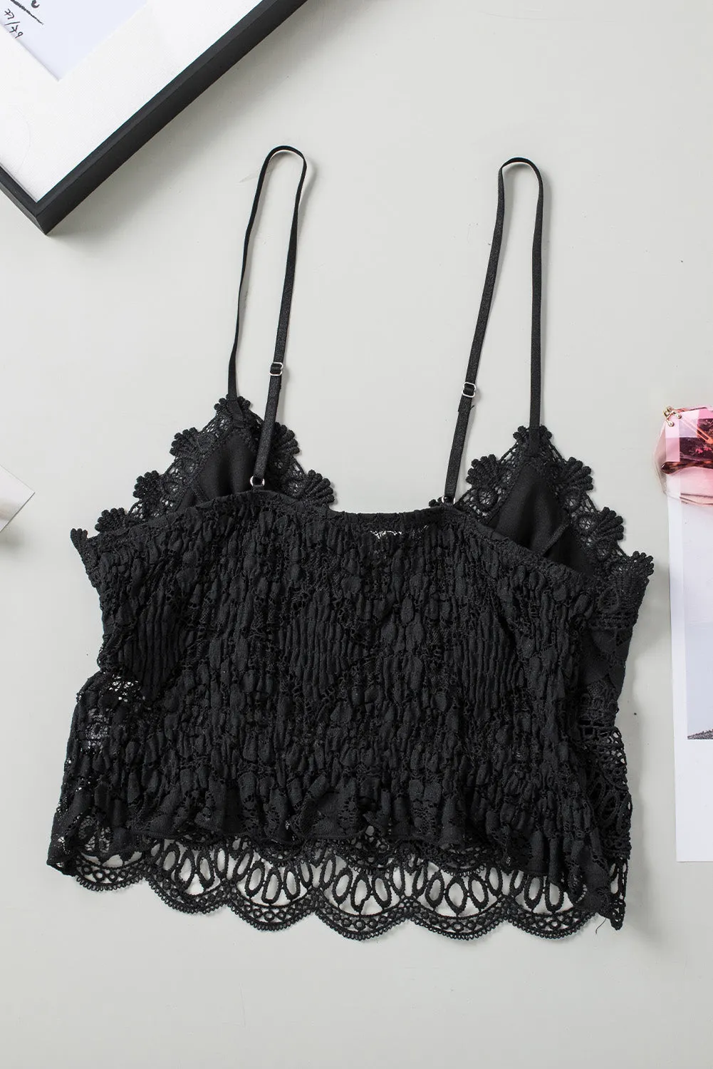 Allison V-Neck Lace Cropped Cami - 2 Colors