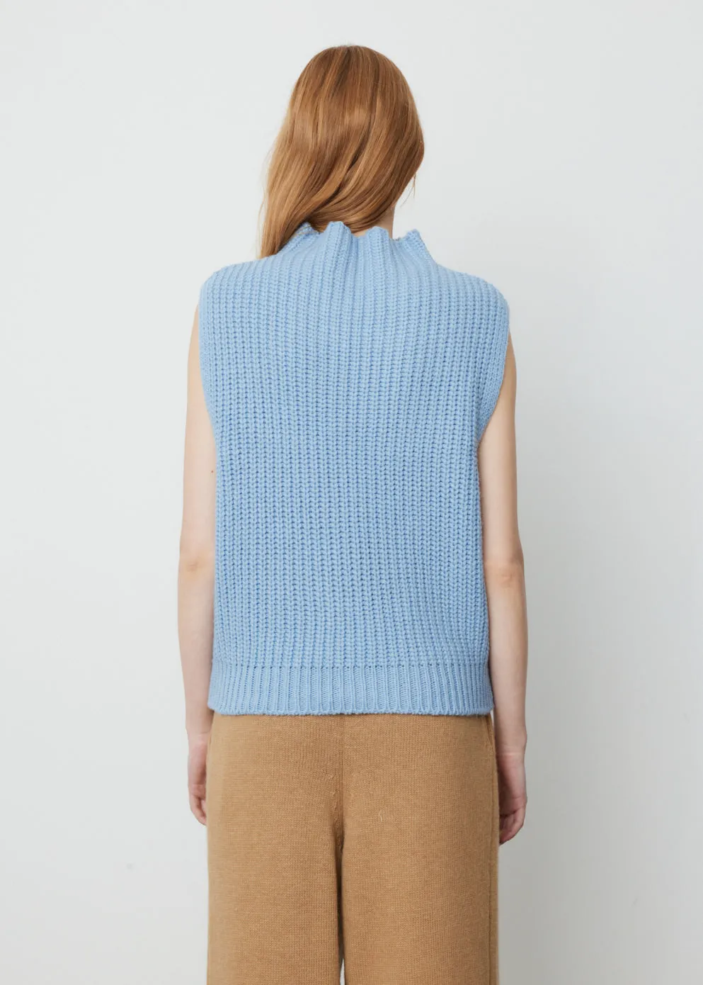 Alpaca Blend Half Neck Vest