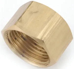 Anderson Metals 730081-08 Tube Cap, 1/2 in, Compression, Brass :EA: QUANTITY: 10