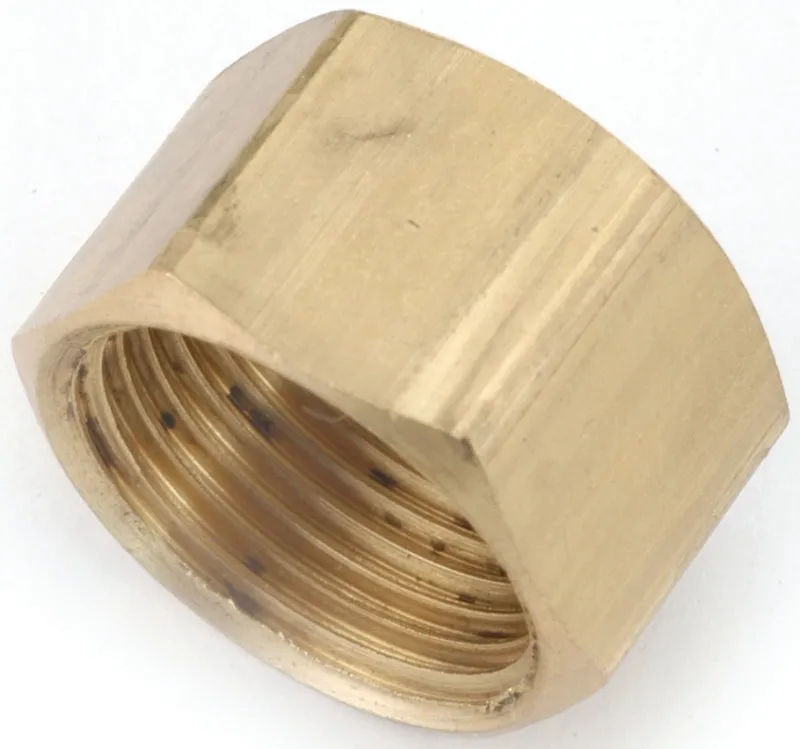 Anderson Metals 730081-08 Tube Cap, 1/2 in, Compression, Brass :EA: QUANTITY: 10