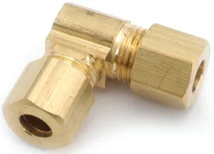 Anderson Metals 750065-06 Tube Union Elbow, 3/8 in, 90 deg Angle, Brass, 200 psi Pressure :EA: QUANTITY: 5