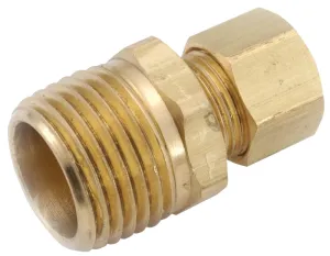 Anderson Metals 750068-0504 Pipe Connector, 5/16 x 1/4 in, Compression x Male, Brass, 300 psi Pressure :EA: QUANTITY: 10