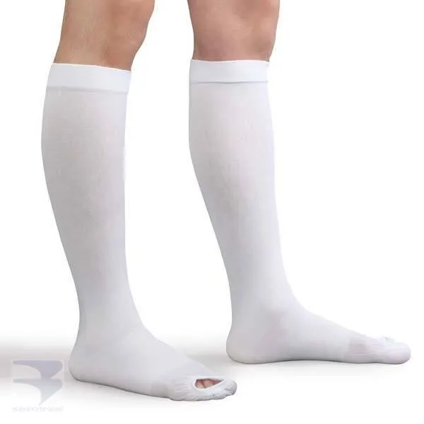 Anti-Embolism Stockings -  Knee High / Open Toe - 18mm Hg Compression